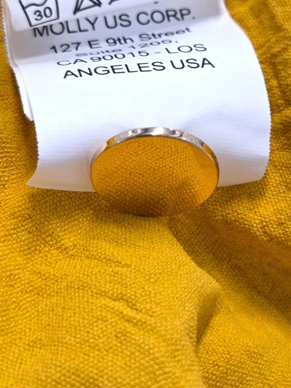 NWT Molly Bracken Scalloped Hem Shorts in Yellow Mango – Size S